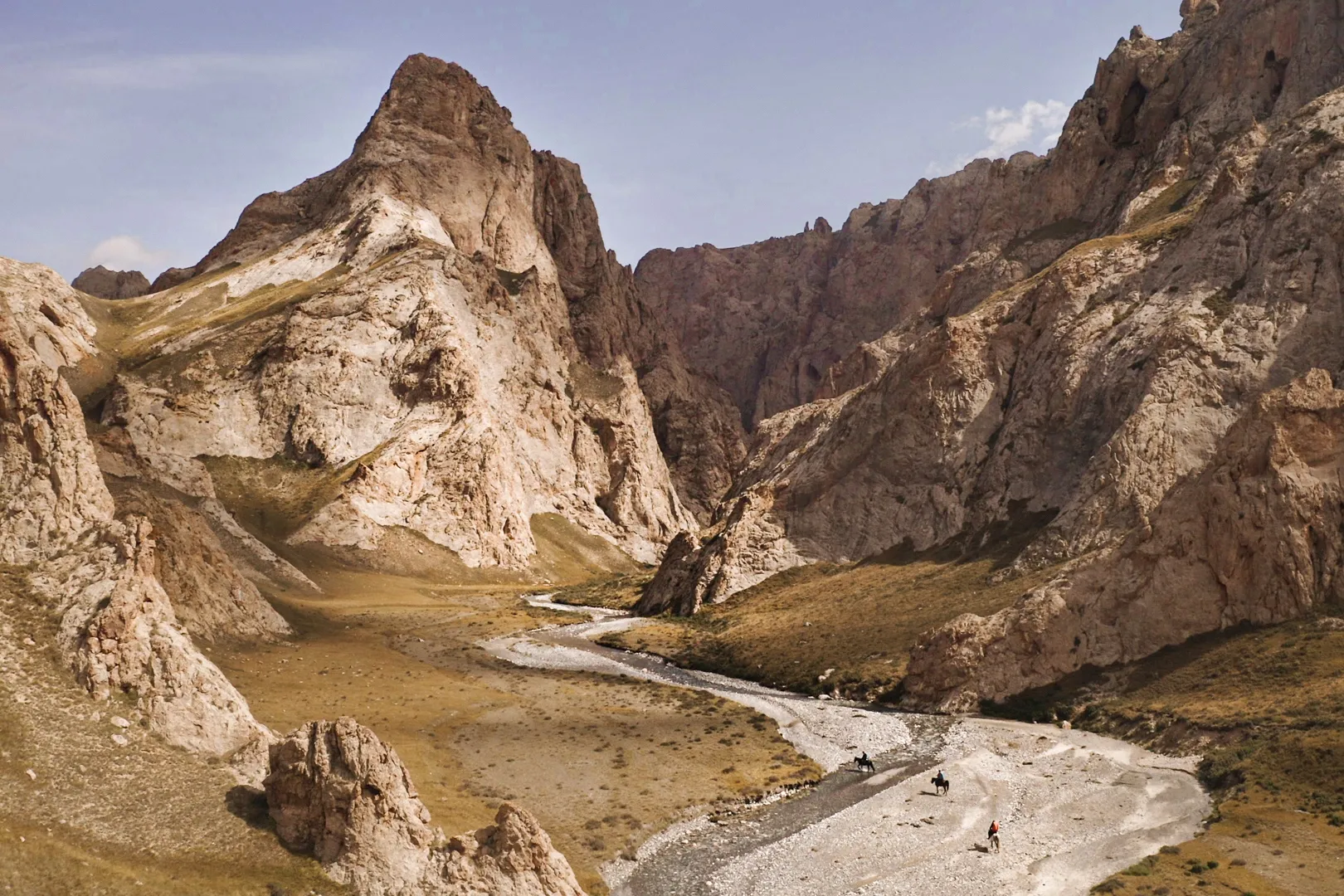 Aerial view of the Tian Shan mountains, Kyrgyzstan